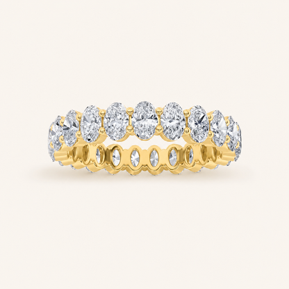 4.75CT Oval Cut Lab Grown Diamond Split Prong Eternity Ring