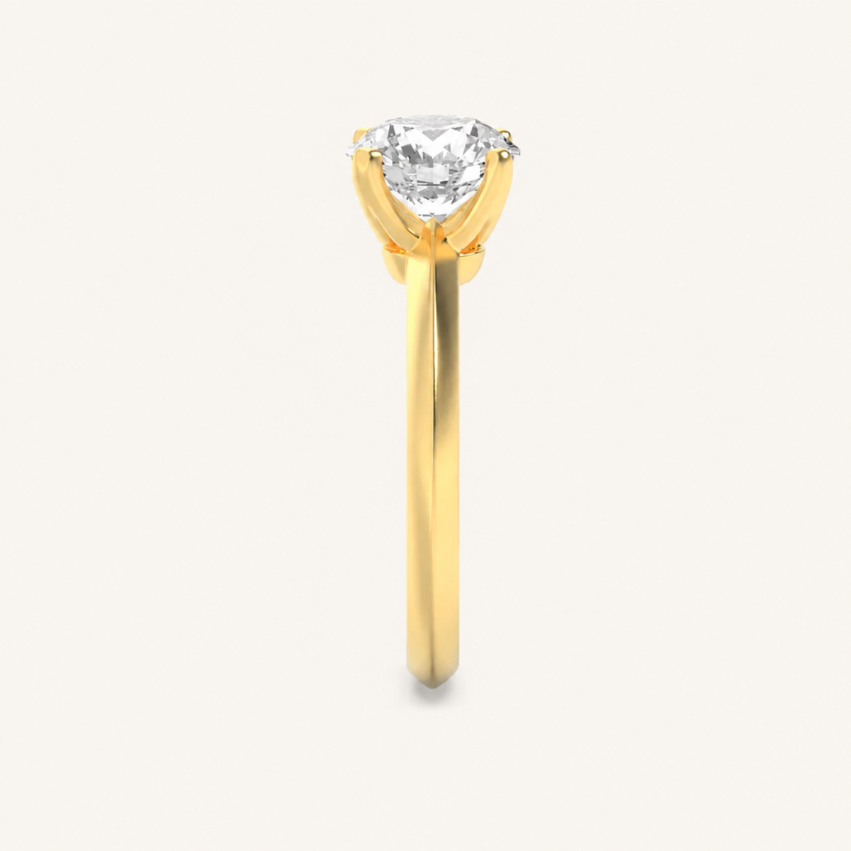 1.5CT Round Cut Lab Grown Diamond Solitaire Ring