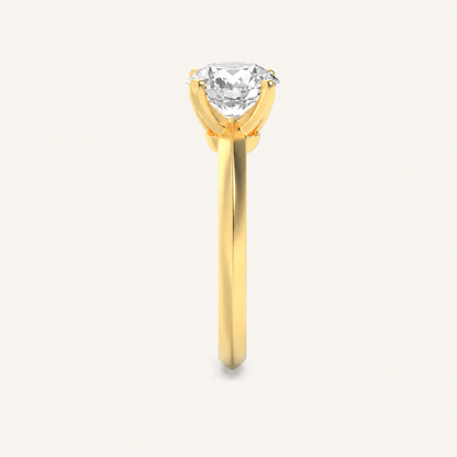 1.5CT Round Cut Lab Grown Diamond Solitaire Ring