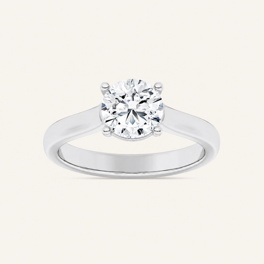 1.5CT Round Cut Lab Grown Diamond Solitaire Ring