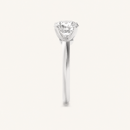 2CT Round Cut Lab Grown Diamond Solitaire Ring