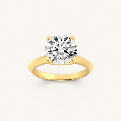 3CT Round Cut Lab Grown Diamond Solitaire Ring