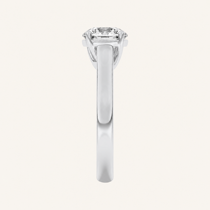 1CT Round Cut Lab Grown Diamond Solitaire Ring