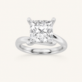 3CT Princess Cut Lab Grown Diamond Solitaire Ring