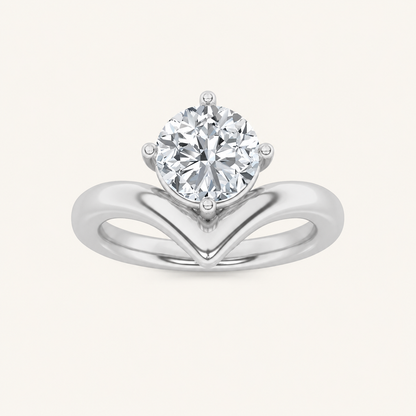 1.5CT Round Cut Lab Grown Diamond Solitaire Ring
