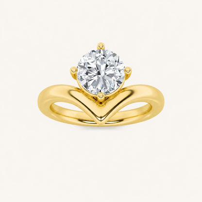 1.5CT Round Cut Lab Grown Diamond Solitaire Ring