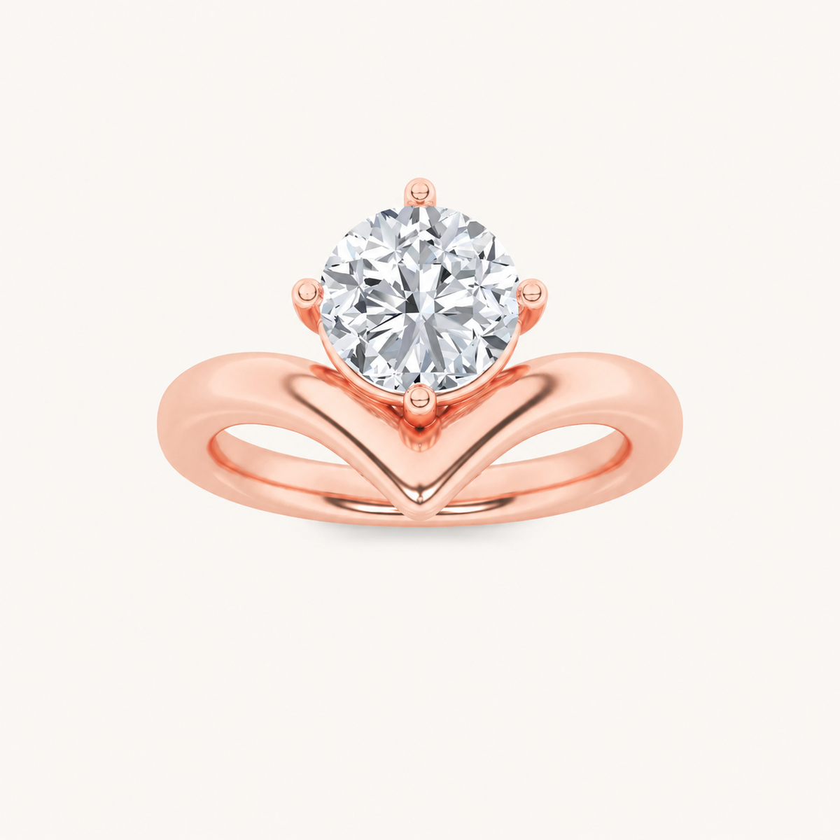 1.5CT Round Cut Lab Grown Diamond Solitaire Ring