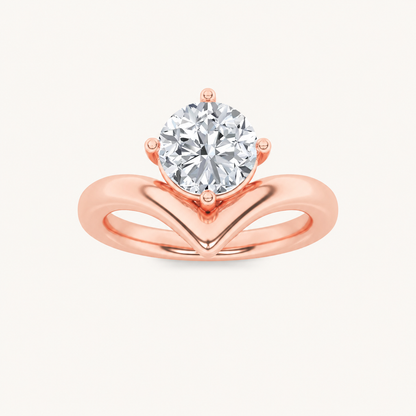 1.5CT Round Cut Lab Grown Diamond Solitaire Ring