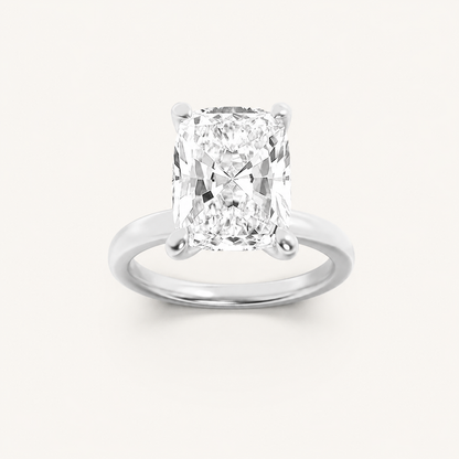 1.5CT Elongated Cushion Cut Lab Grown Diamond Hidden Halo Ring