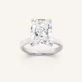 2CT Elongated Cushion Cut Lab Grown Diamond Hidden Halo Ring