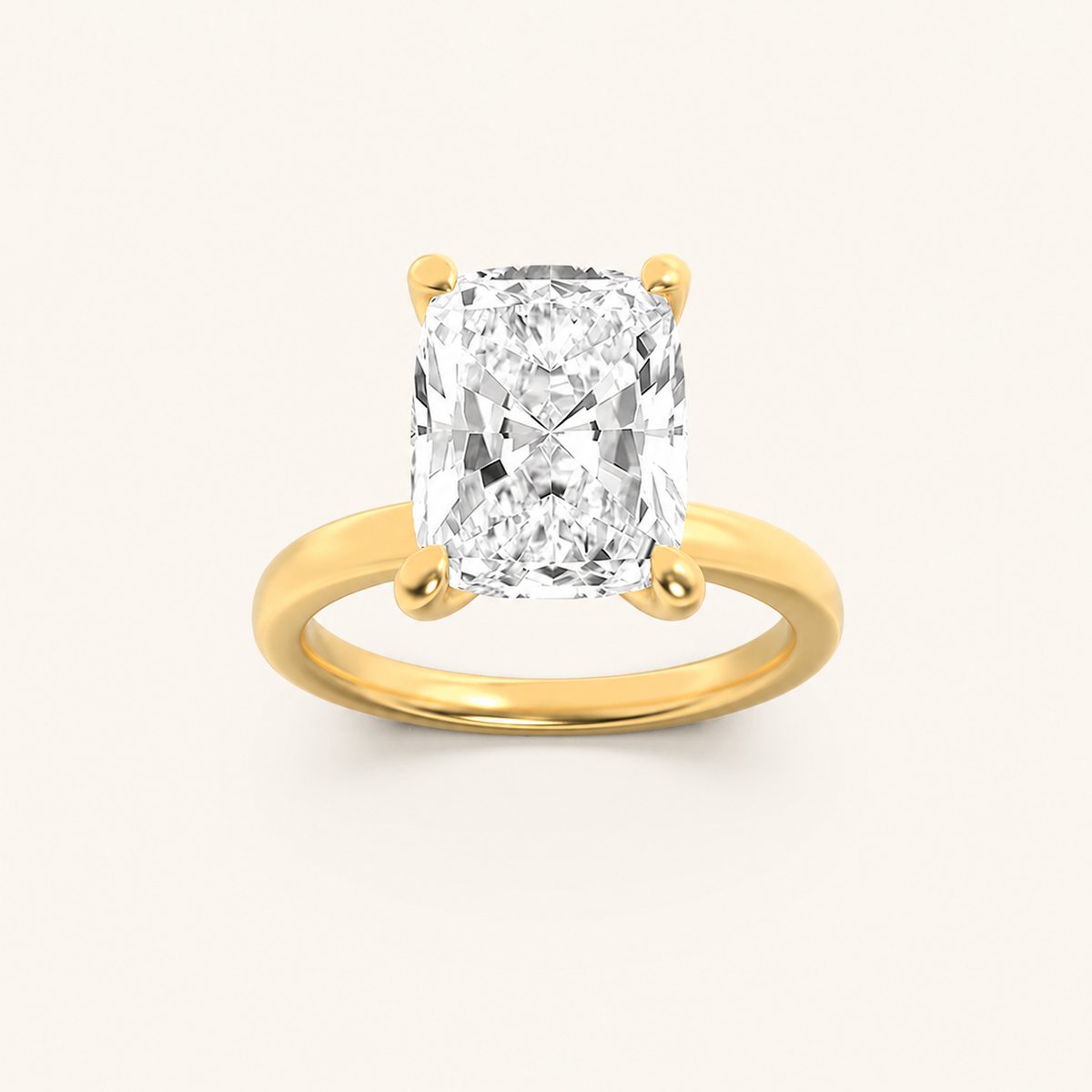 1.5CT Elongated Cushion Cut Lab Grown Diamond Hidden Halo Ring