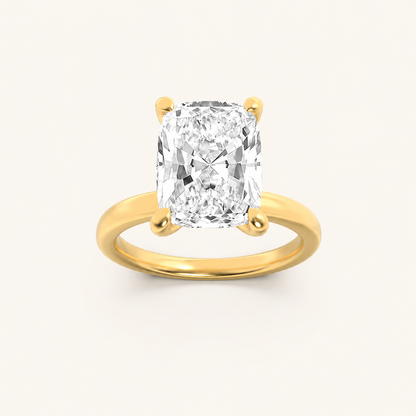 2CT Elongated Cushion Cut Lab Grown Diamond Hidden Halo Ring