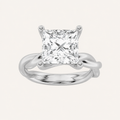 2CT Princess Cut Lab Grown Diamond Solitaire Ring