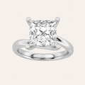1CT Princess Cut Lab Grown Diamond Solitaire Ring