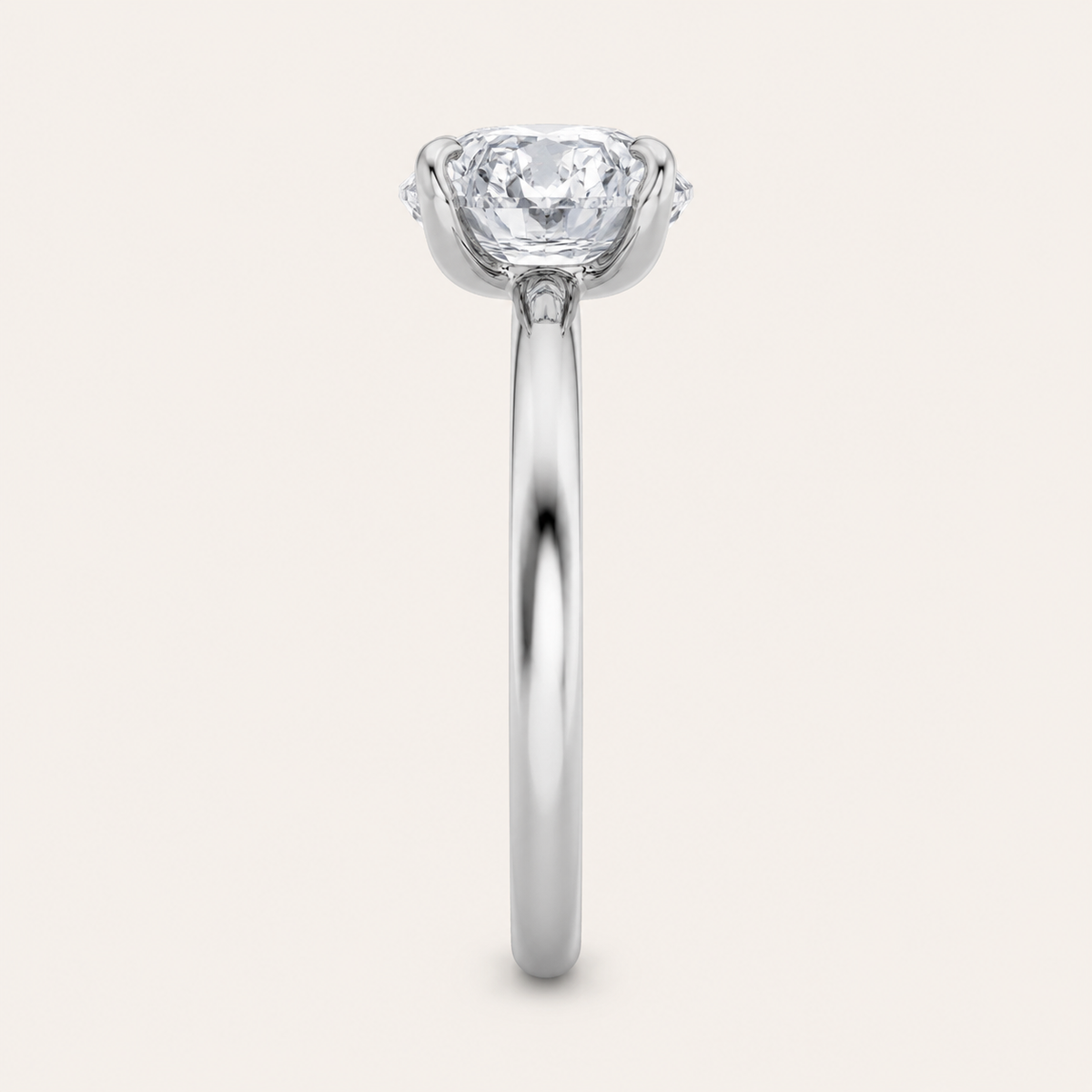 1.5CT Oval Cut Lab Grown Diamond Solitaire Ring