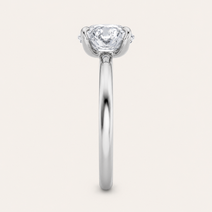 1.5CT Oval Cut Lab Grown Diamond Solitaire Ring