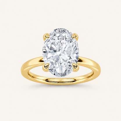 1.5CT Oval Cut Lab Grown Diamond Solitaire Ring