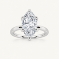 3CT Marquise Cut Lab Grown Diamond Solitaire Ring