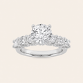 5CT Round Cut Lab Grown Diamond Cluster Ring