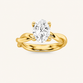 2.5CT Oval Cut Lab Grown Diamond Solitaire Ring