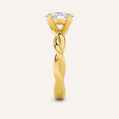2.5CT Oval Cut Lab Grown Diamond Solitaire Ring