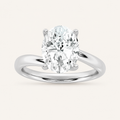 2CT Oval Cut Lab Grown Diamond Solitaire Ring