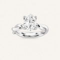 2CT Oval Cut Lab Grown Diamond Solitaire Ring