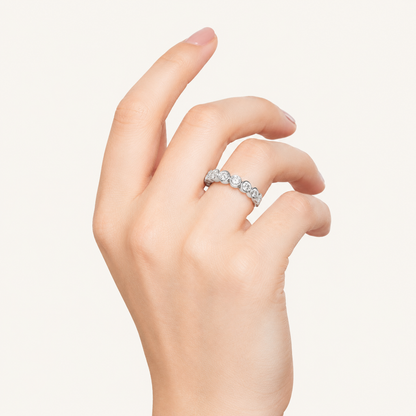 2.5CT Round Cut Lab Grown Diamond Eternity Ring