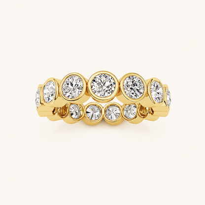 2.5CT Round Cut Lab Grown Diamond Eternity Ring