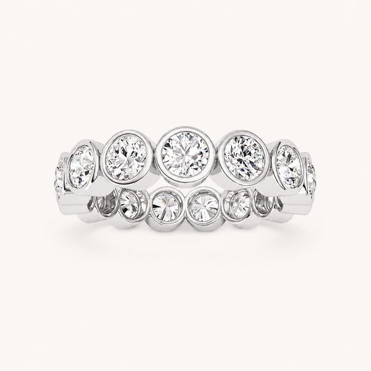 3.3CT Round Cut Lab Grown Diamond Eternity Ring