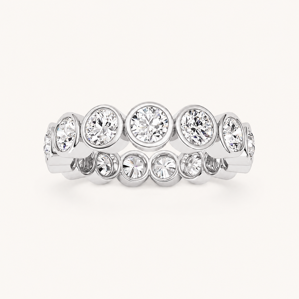 2.4CT Round Cut Lab Grown Diamond Eternity Ring