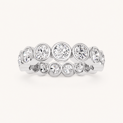 2.5CT Round Cut Lab Grown Diamond Eternity Ring