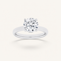 3CT Round Cut Lab Grown Diamond Hidden Halo Ring