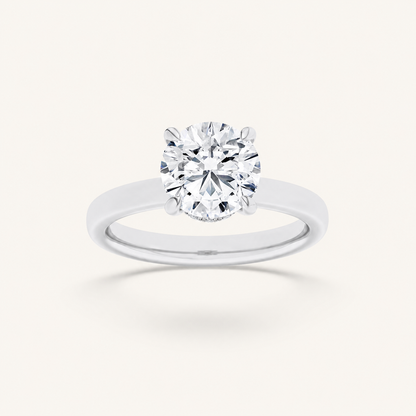 3CT Round Cut Lab Grown Diamond Hidden Halo Ring