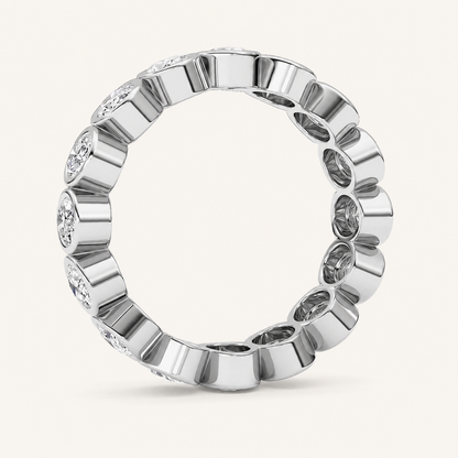 2.2CT Oval Cut Lab Grown Diamond Eternity Band Ring