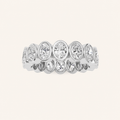 2.4CT Oval Cut Lab Grown Diamond Eternity Ring
