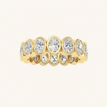 2.2CT Oval Cut Lab Grown Diamond Eternity Band Ring