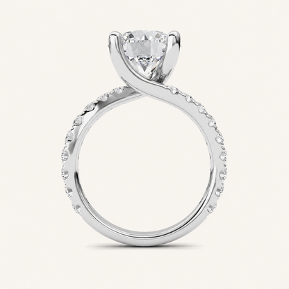 3.75CT Round Cut Lab Grown Diamond Solitaire Ring