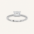 0.50CT Emerald Cut Lab Grown Diamond Solitaire Ring