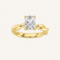 1CT Elongated Cushion Cut Lab Grown Diamond Solitaire Ring