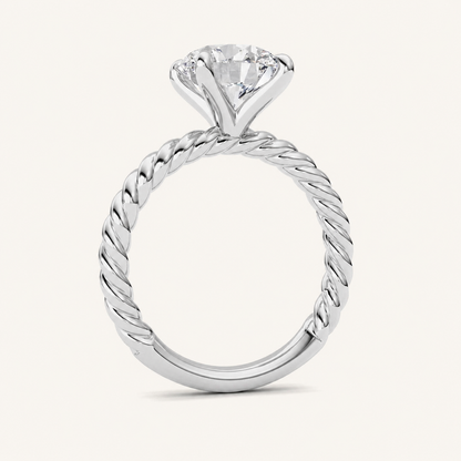 3CT Round Cut Lab Grown Diamond Solitaire Ring