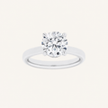 1.5CT Round Cut Lab Grown Diamond Hidden Halo Ring