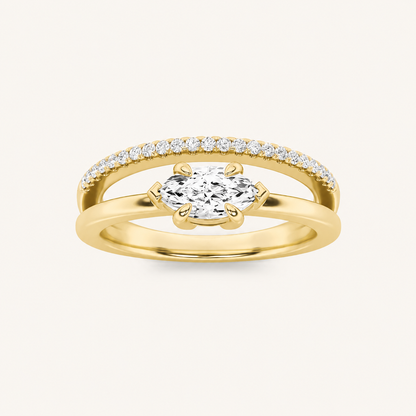 0.50CT Marquise Cut Lab Grown Diamond Ring