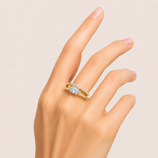 0.50CT Marquise Cut Lab Grown Diamond Ring
