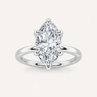 1.5CT Marquise Cut Lab Grown Diamond Solitaire Ring