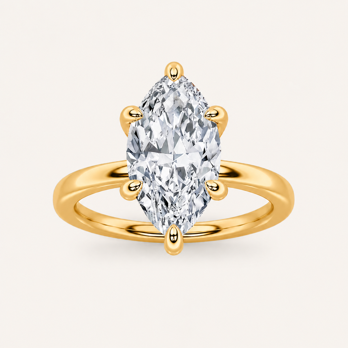 1.5CT Marquise Cut Lab Grown Diamond Solitaire Ring