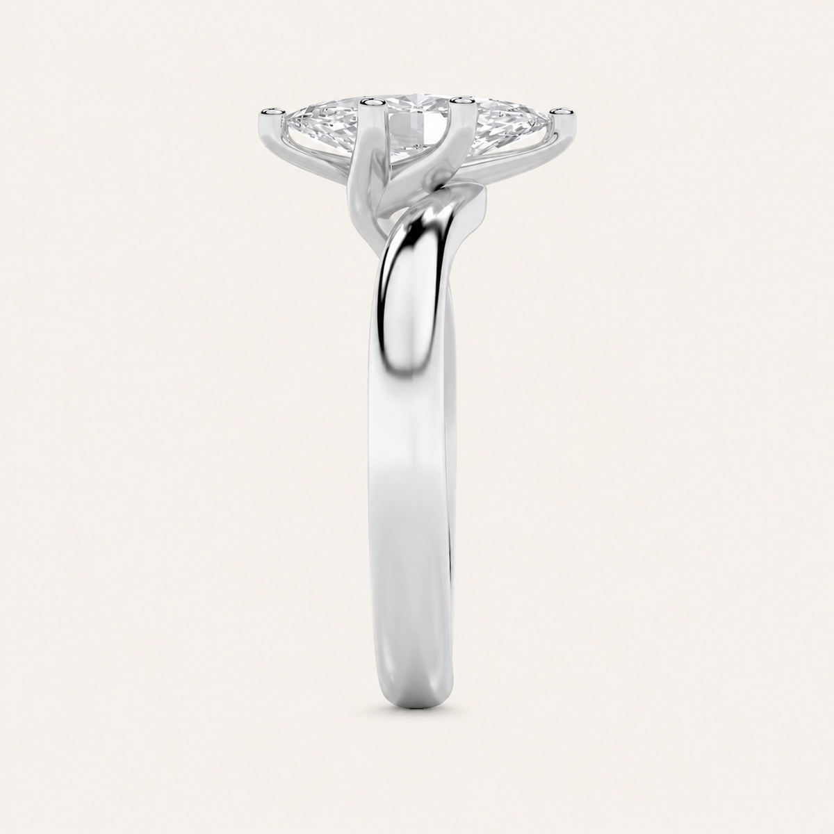 1CT Marquise Cut Lab Grown Diamond Solitaire Ring