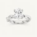 1.5CT Oval Cut Lab Grown Diamond Solitaire Ring