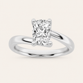 1CT Elongated Cushion Cut Lab Grown Diamond Solitaire Ring