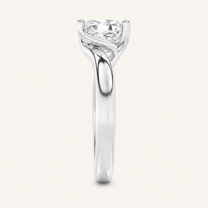 1CT Elongated Cushion Cut Lab Grown Diamond Solitaire Ring
